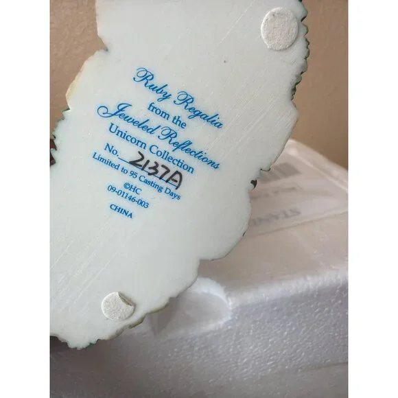 Hamilton Collection Jeweled Reflections Ruby Regalia Unicorn USED w/Box & COA - Picture 15 of 16